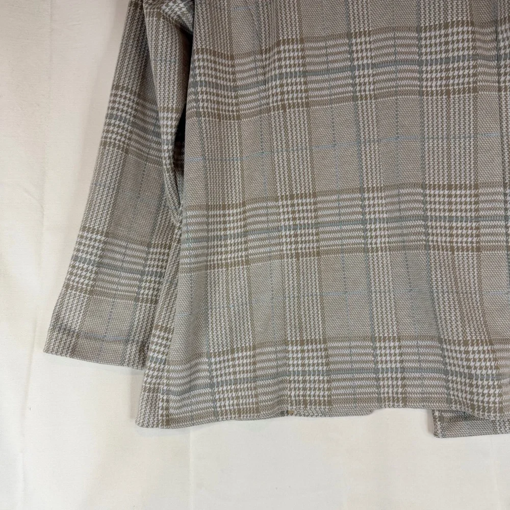 LIVERPOOL Women’s Size L Blazer Jacket Knit Houndstooth Plaid Stretch - Picture 15 of 16
